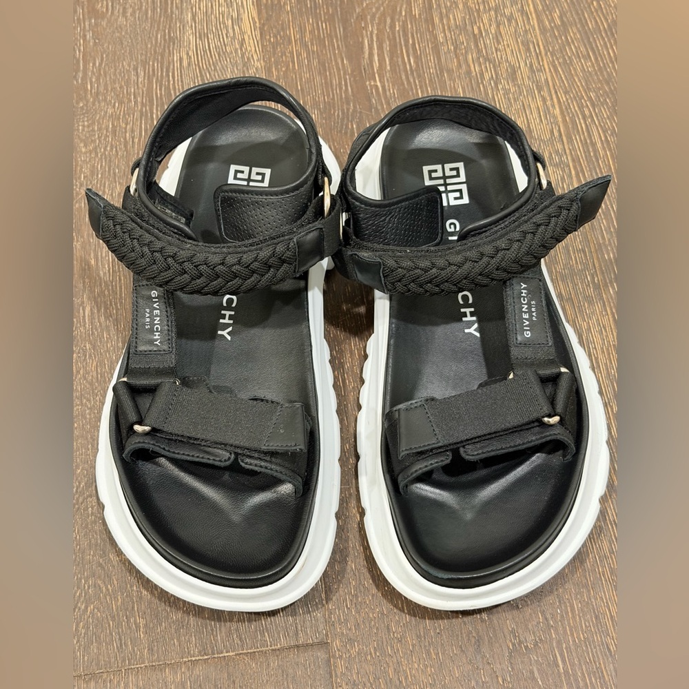 Givenchy Black Leather Sandals - Picture 5 of 7
